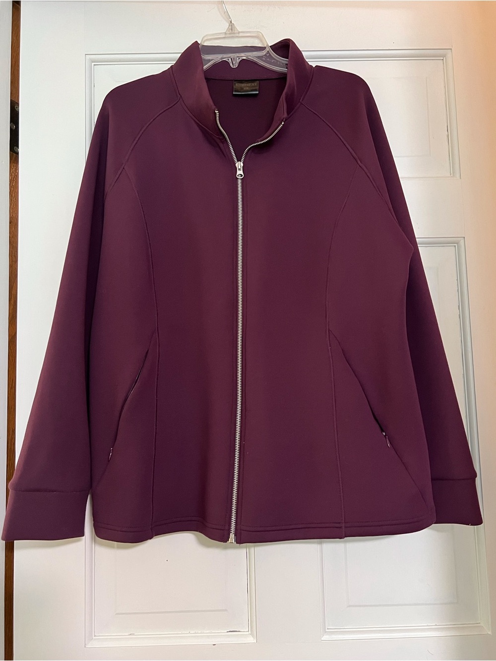 32 Degrees Plum Zip-Front Jacket